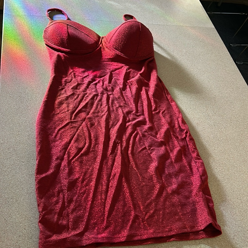 Holiday red party dress